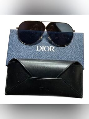 Dior Aviator Sunglasses in Black with Dark Lenses